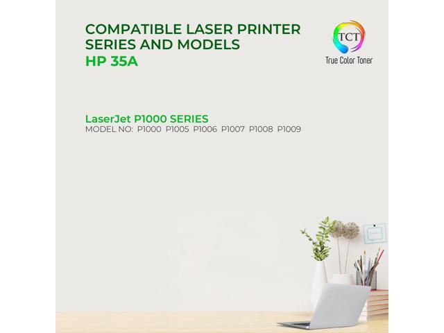 True Color Toner 35A Toner Cartridge 2 Pack - Premium Compatible Replacement for HP 35A CB435A Black Works With HP LaserJet P1005 P1006 P1007 P1008...