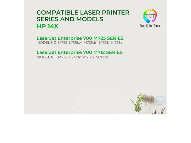 True Color Toner 14X Toner Cartridge 4 Pack - Premium Compatible Replacement for HP 14X CF214X Black High Yield Works With HP LaserJet Enterprise...