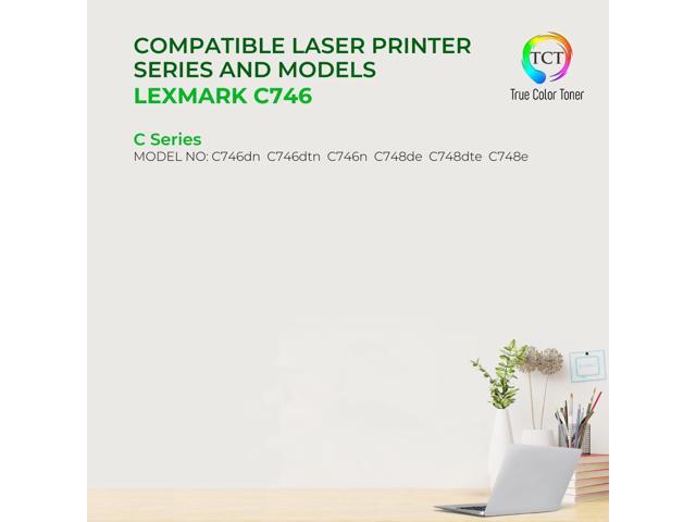 TCT Premium Compatible Toner Cartridge Replacement for Lexmark C746 C746H1KG Black Works With Lexmark C746 X746 XS746 C748 X748 XS748