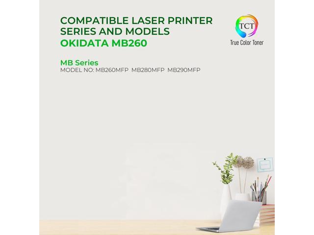 True Color Toner B260 Toner Cartridge - Premium Compatible Replacement for Okidata MB260 56123401 56123402 Black Works With Okidata MB260 MB280...