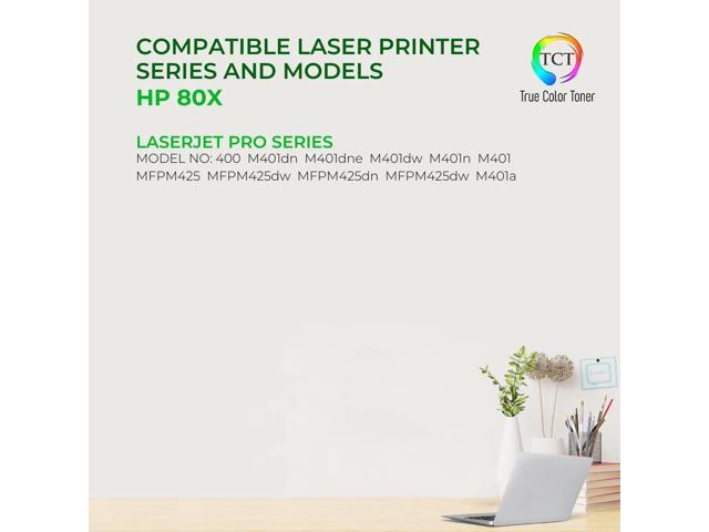 True Color Toner 80X Toner Cartridge 4 Pack - Premium Compatible Replacement for HP 80X CF280X Black High Yield Works With HP LaserJet Pro 400...