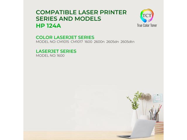 TCT Yellow Q6002A 124A Toner Cartridges For HP LaserJet 1600 2600