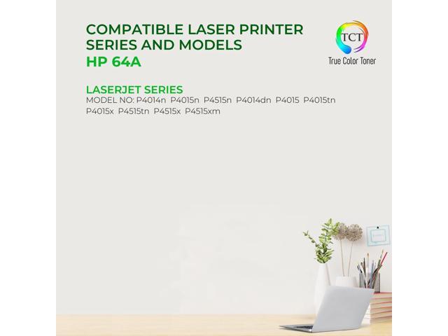 True Color Toner 64A Toner Cartridge 2 Pack - Premium Compatible Replacement for HP 64A CC364A Black Works With HP LaserJet P4014 P4015N P4015X...