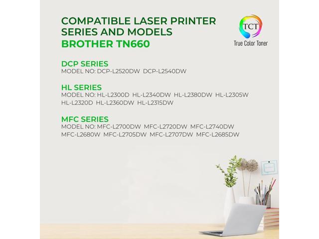 True Color Toner TN660 Toner Cartridge 2 Pack - Premium Compatible Replacement for Brother TN-660 TN660 Black High Yield Works With Brother...