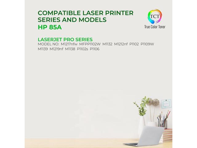 True Color Toner 85A Toner Cartridge 4 Pack - Premium Compatible Replacement for HP 85A CE285A Black Works With HP LaserJet Pro P1100 P1102 M1132...
