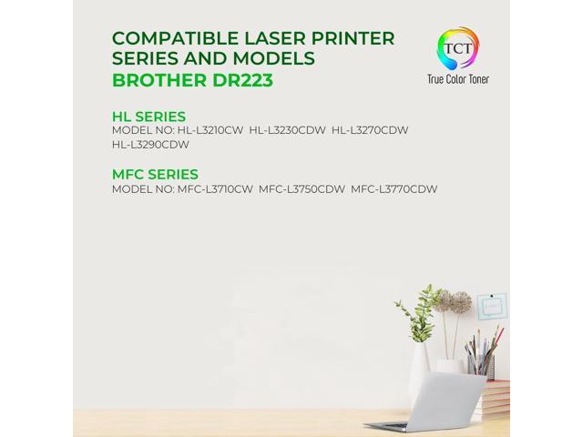 True Color Toner DR221 Drum Unit 4 Pack- Premium Compatible Replacement for Brother DR-221 for Brother DR221 DCP-9020CDN HL 3140CW 3150CDN 3170CDW...