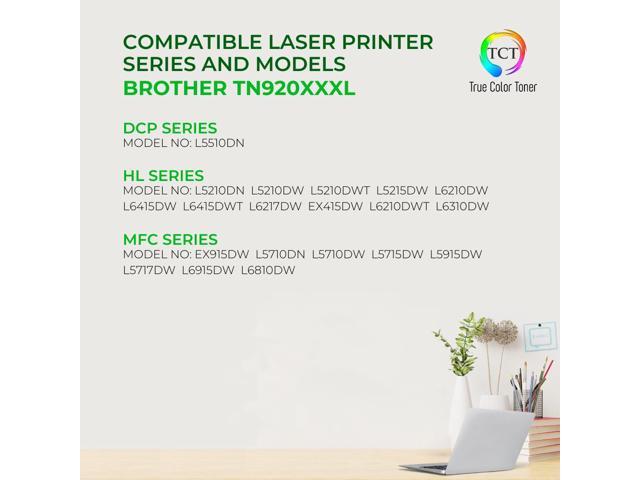 TCT TN920 Toner Cartridge 2 Pack - Premium Compatible Replacement for Brother TN-920UXXL Super High Yield Works With Brother HL-L5210DN L5210DW...