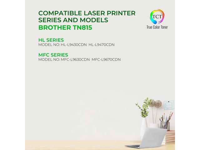 True Color Toner TN815 Black Toner Cartridge 2 Pack - Premium Compatible Replacement for Brother TN-815 TN815BK High Yield Works With Brother...