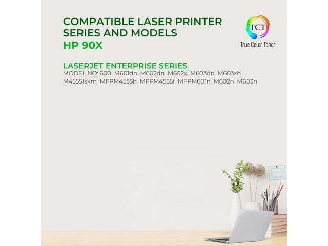TCT 90X TAA Compliant Toner Cartridge - Premium Compatible Replacement for HP 90X CE390X Black High Yield Works With HP LaserJet Enterprise M4555...