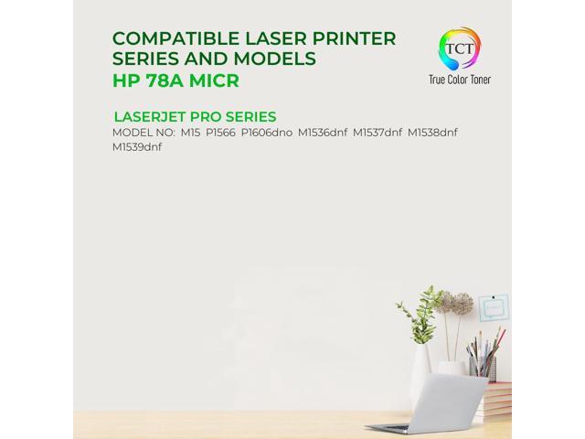 True Color Toner 78A MICR Toner Cartridge - Premium Compatible Replacement for HP 78A CE278A MICR Black Works With HP LaserJet P1536 P1566 P1606...
