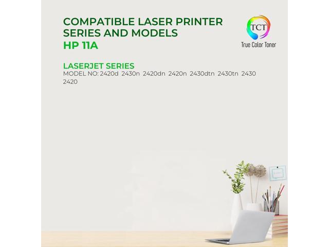 TCT 11A TAA Compliant Toner Cartridge - Premium Compatible Replacement for HP 11A Q6511A Black Works With HP LaserJet 2400 2410 2420 2420D 2420N...