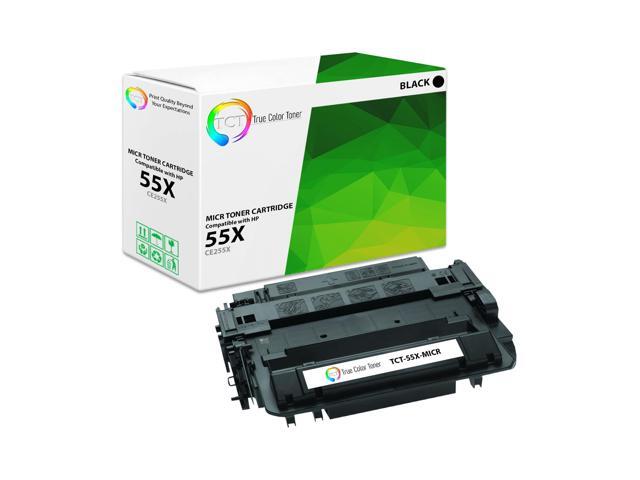 True Color Toner 55X MICR Toner Cartridge - Premium Compatible Replacement for HP 55X CE255X MICR High Yield Black Works With HP LaserJet P3010...