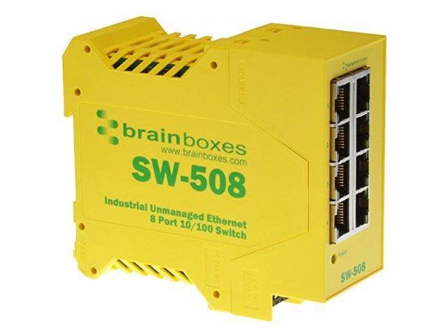 BRAINBOXES SW-508 INDUSTRIAL ETHERNET 8PORT SW