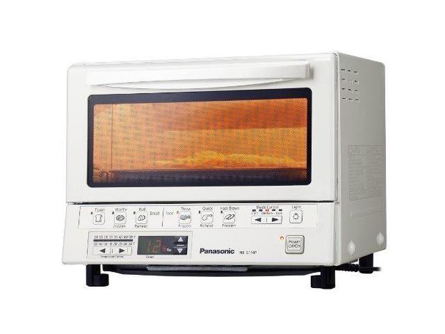 Panasonic Toaster Oven FlashXpress with Double Infrared Heating and Removable 9-Inch Inner Baking Tray, 1300W, 4-Slice, White