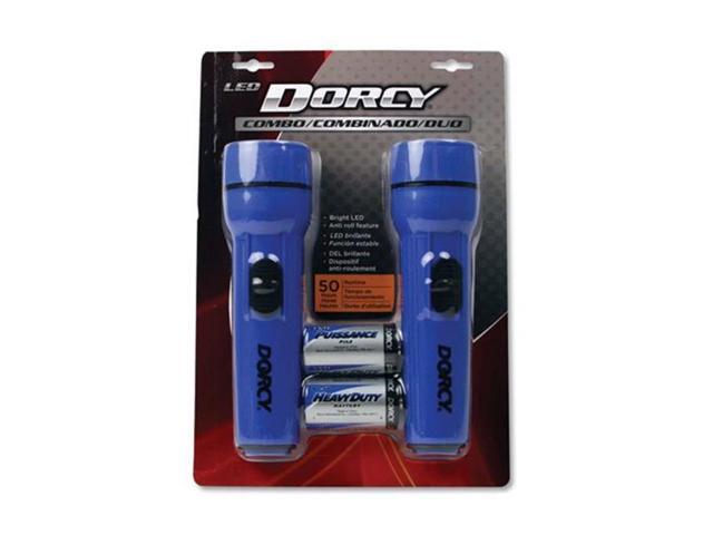 Dorcy 412594 LED Flashlight Pack - 1 D Battery, Red & Blue - Pack of 12