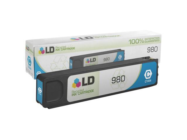 LD Remanufactured Replacement for Hewlett Packard D8J07A (HP 980) Cyan Ink Cartridge for use in HP OfficeJet Enterprise Color Flow MFP X585z, MFP...