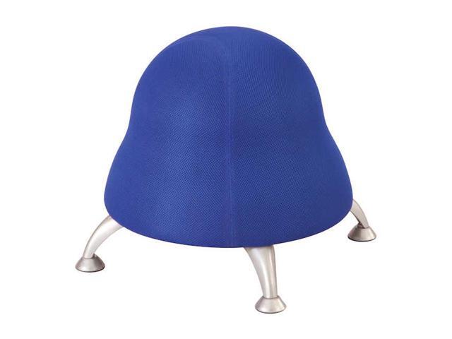 Safco 4755BU Runtz Ball Chair, Backless - Supports Up to 250 lb - Blue Fabric Seat, Silver Base