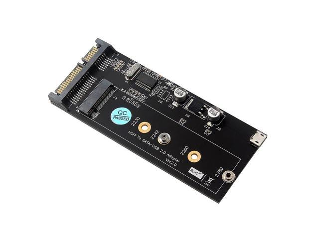 NGFF to SATA/USB2.0 Adapter Card Fit 2230 2242 2260 2280 SSD with B-key/B+M-key Converter Card for SSD with USB Cable