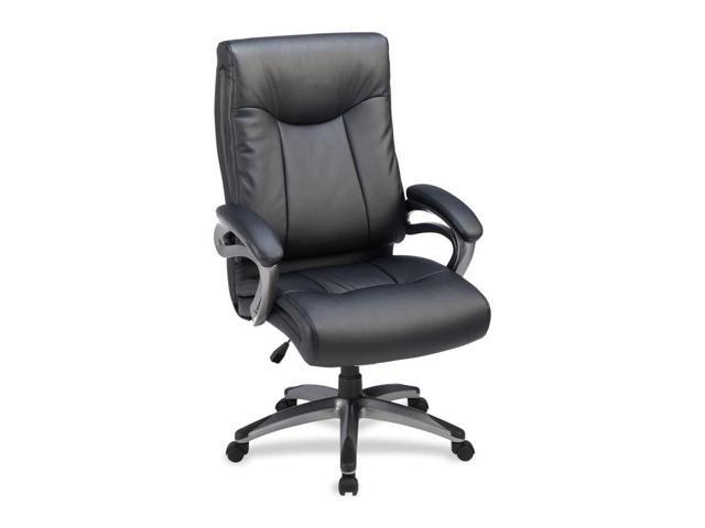 Lorell High-Back Exec Chair Leather 27'x30'x46-1/2' BK 69516