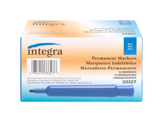 Integra Permanent Marker Chisel Tip Blue 33327