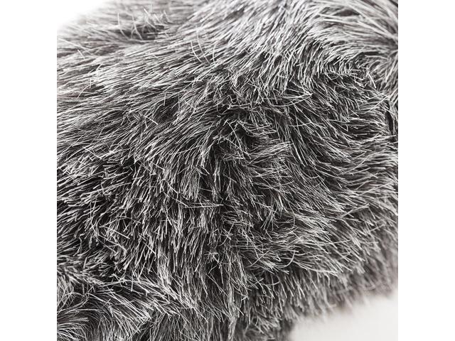 Movo WS-G300 Furry Rigid Windscreen for Microphones 18-23mm in Diameter and up to 11.8' (30cm) Long - Dark Gray