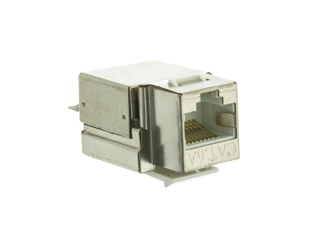 Micro Connectors Shielded CAT6A Keystone Jack RJ45 Female to 110 Punch Down - 6 Pack (FRT-860S-6)