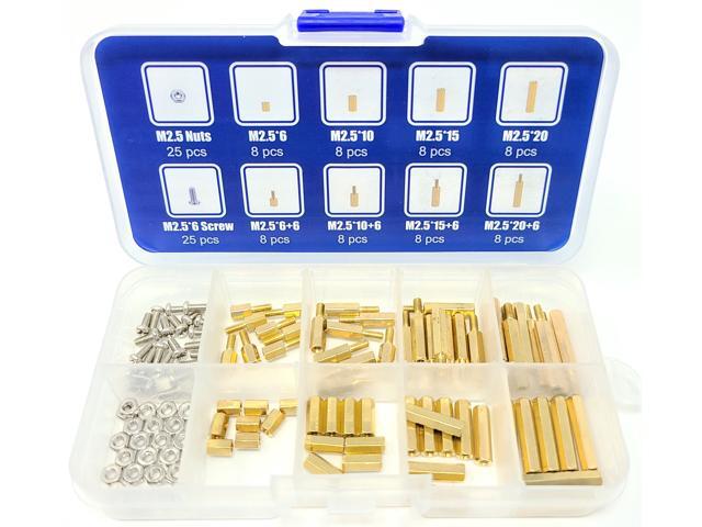 Micro Connectors 114pcs Assorted M2.5 Standoff Kit for Raspberry Pi and Single Boards (SCW-114PC)