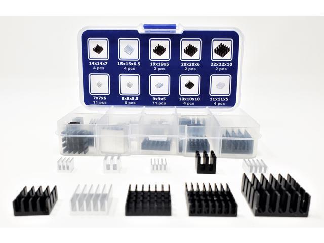 Micro Connectors 50pcs Assorted Heat Sink Set for Development Boards (RAS-HS50-KIT)