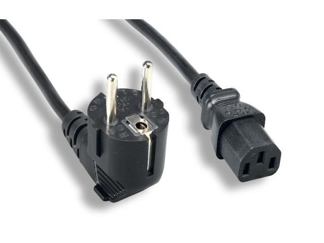Micro Connectors 6 Feet European Schuko Power Cord (CEE 7/7 Right Angle To IEC-60320-C13) (M05-114VDE)