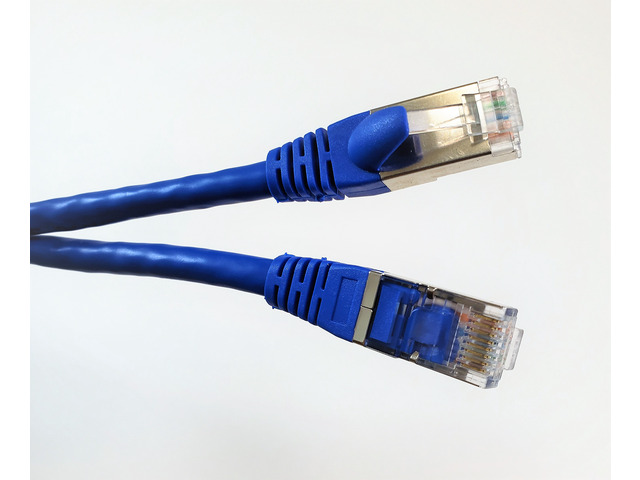 Micro Connectors (E11-050BL) 50 Feet CAT 7 SFTP Double Shielded RJ45 Snagless Ethernet Cable, Color-Blue