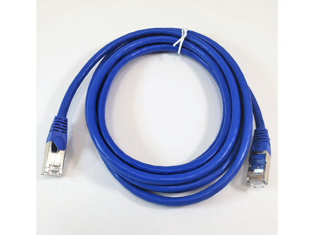 Micro Connectors (E11-050BL) 50 Feet CAT 7 SFTP Double Shielded RJ45 Snagless Ethernet Cable, Color-Blue