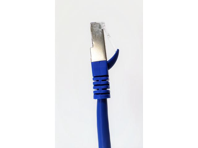 Micro Connectors 100 Feet Cat7 SFTP Double Shielded RJ45 Snagless Ethernet (26AWG) Cable (Blue) (E11-100BL)