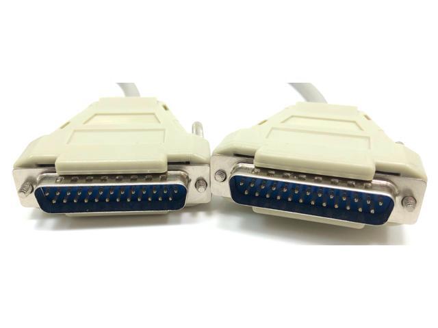 Micro Connectors 25 Feet Serial RS-232 DB25 Male to Male Cable (A02-113)