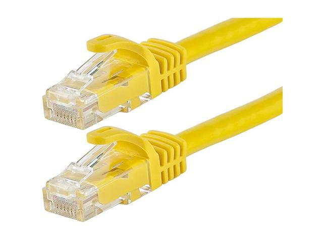 Monoprice Cat6 Ethernet Patch Cable - 20 Feet - Yellow Network Internet Cord - Snagless RJ45, Stranded, 550Mhz, UTP, Pure Bare Copper Wire, 24AWG...