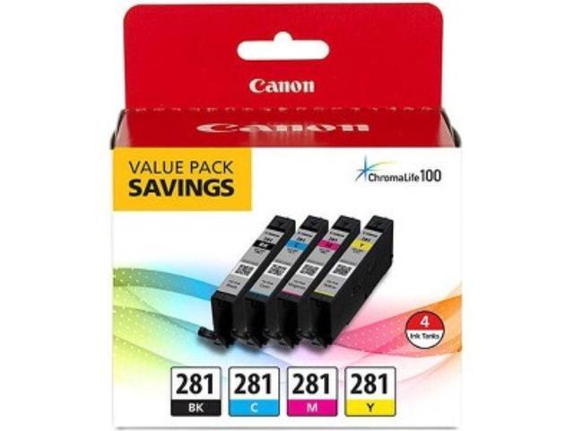 Canon - CLI-281 4-Pack Standard Capacity - Black, Cyan, Magenta, Yellow Ink Cartridges - Black/Cyan/Magenta/Yellow - image 8