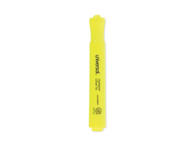 Universal Desk Highlighter Chisel Tip Fluorescent Yellow 36/Pack 08866