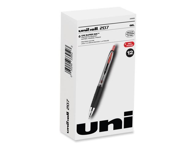 uni-ball Signo 207 Retractable Gel Pen,PEN,RBL,GEL 207,RD
