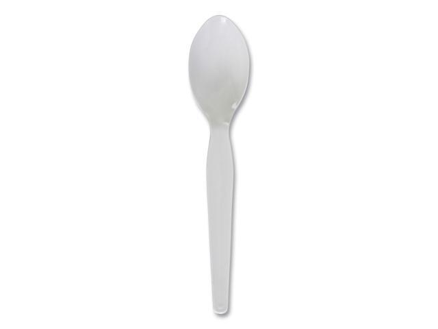 Heavyweight Polystyrene Cutlery, Teaspoon, White, 1000/Carton SPOONHW