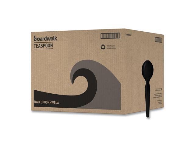 Heavyweight Polystyrene Cutlery, Teaspoon, Black, 1000/Carton SPOONHWBLA