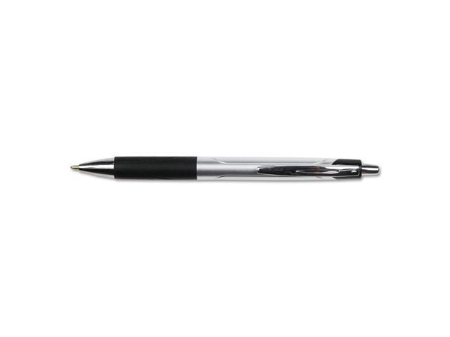 UNIVERSAL Advanced Ink Retractable Ballpoint Pen Black Ink Silver 1mm Dozen 15540