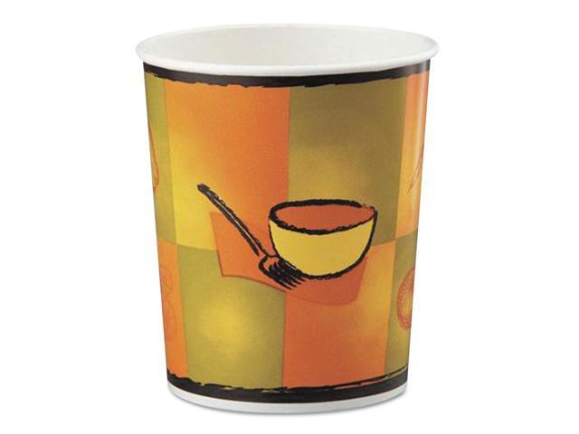 Chinet Streetside Squat Paper Food Container Streetside Design 16 oz 25/Bag