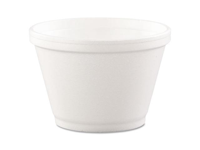 Hinged-Lid Food Containers, Foam, 6Oz, White, 50/Bag, 20 Bags/Carton