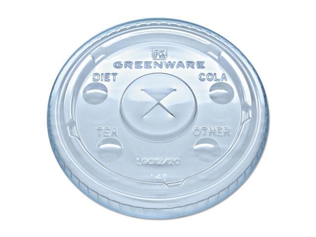 Greenware Cold Drink Lids Fits 9 12 20 oz Cups Clear 1000/Carton