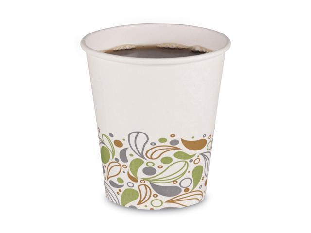 Deerfield Printed Paper Hot Cups, 10 oz, White/Yellow/Green/Purple BWKDEER10HCUP