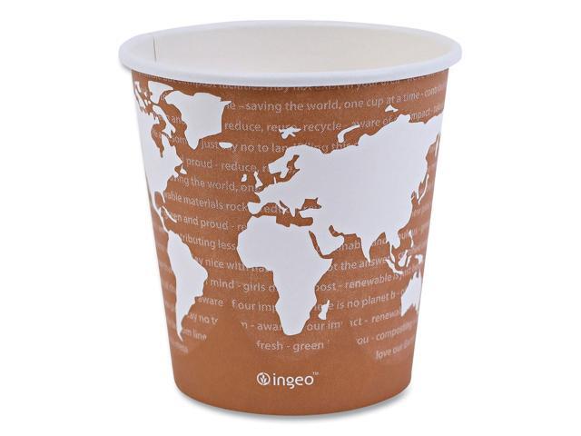 World Art Renewable Compostable Hot Cups 10 oz. 50/PK 20 PK/CT