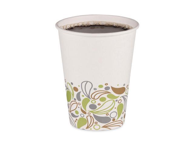Deerfield Printed Paper Hot Cups, 12 oz, White/Yellow/Green/Purple BWKDEER12HCUP
