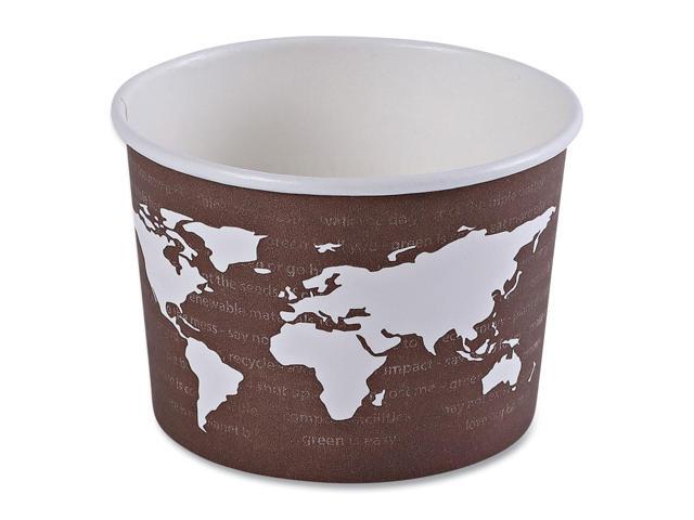 World Art PLA-Laminated Soup Containers, 1-Comp, Gray/White, 8oz, 500/