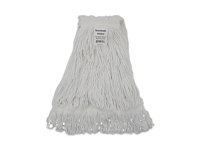 Boardwalk Pro Loop Web/Tailband Wet Mop Head Rayon #24 Size White 12/Carton