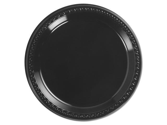 Huhtamaki HUH 81409 Chinet Heavyweight Plastic Plates, 9.00' Diamter, Black