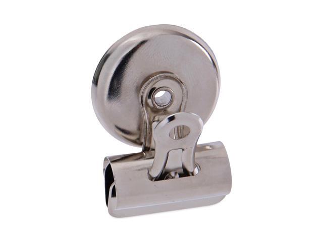 Universal Bulldog Magnetic Clips Metal 7/16' Capacity 1 1/4' Wide Nickel-Plated 18/PK 31260